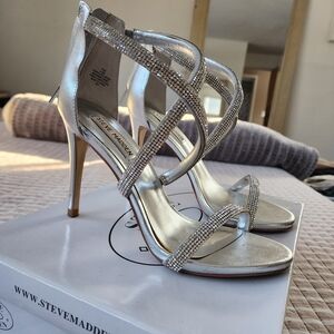 Steve Madden Metallic Strappy Heels